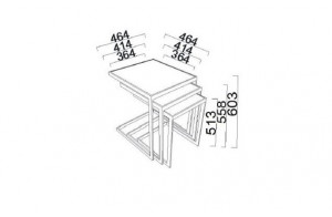 Стол журнальный 3 в 1 Карлино (Carlino) CARL-52